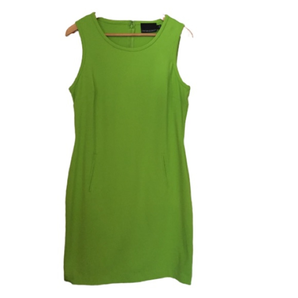 Cynthia Rowley bright green sheath dress size L